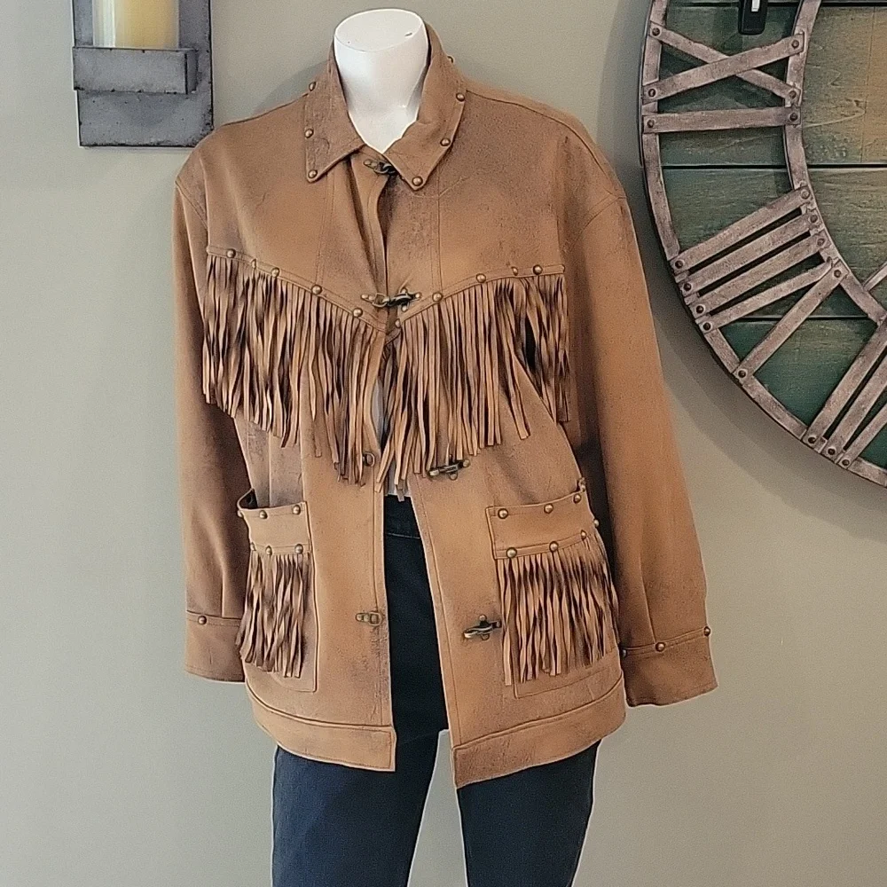 Free People We The Free Knox Vegan Fringe Leather Jacket - Picture 3 of 16